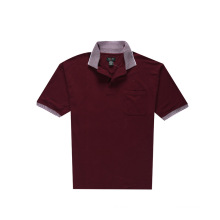 Männer Plain Golf Jacquard Kragen Polo Shirt